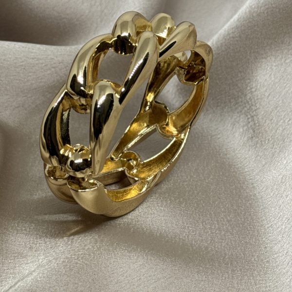Gold Chain – Ατσάλινη Χειροπέδα Αλυσίδα σε Χρυσό Χρώμα