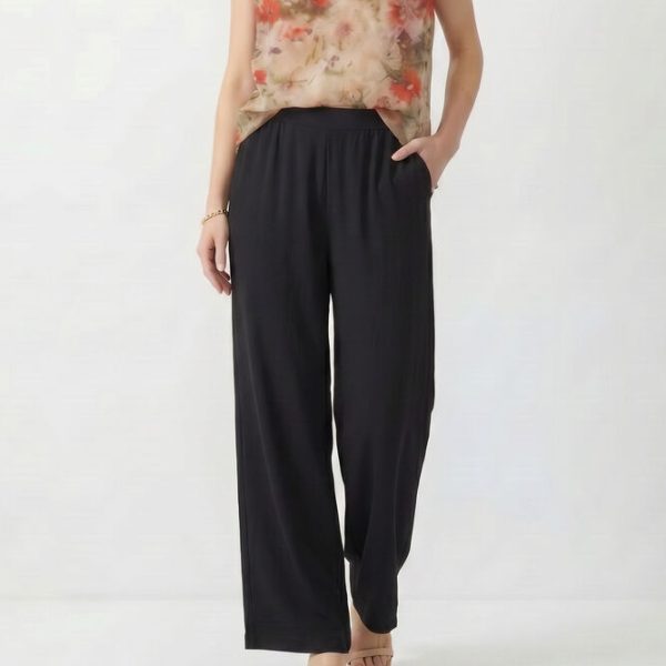 ΜΑΥΡΗ ΠΑΝΤΕΛΟΝΑ LINEN-LOOK
