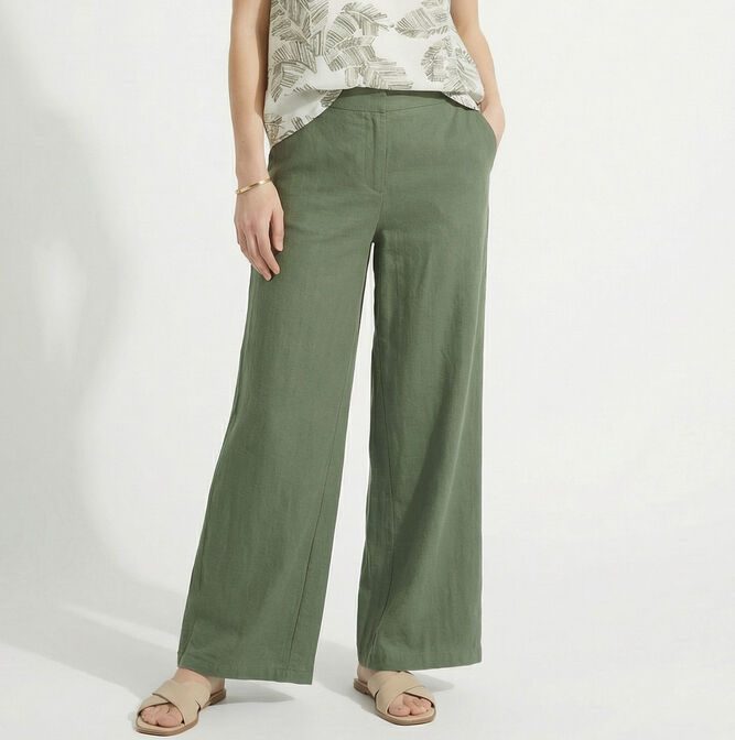 Xακί Παντελόνα LINEN-LOOK